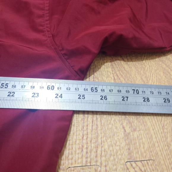 Vintage 90s Windbreaker Sweatshirt Men's Large Red Long Sleeve Rotary Club - Picture 7 of 14